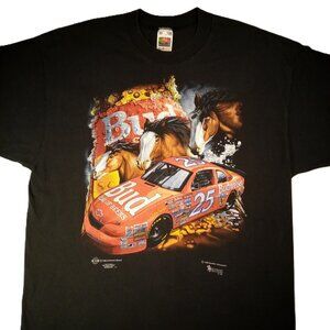 SCHRADER BUD Racing Graphic TEE  Vintage 1996  Hendrick Motorsports  NASCAR  XL